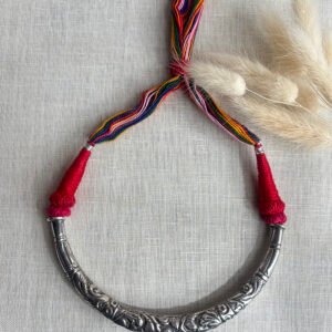 Silver Floral Choker Necklace