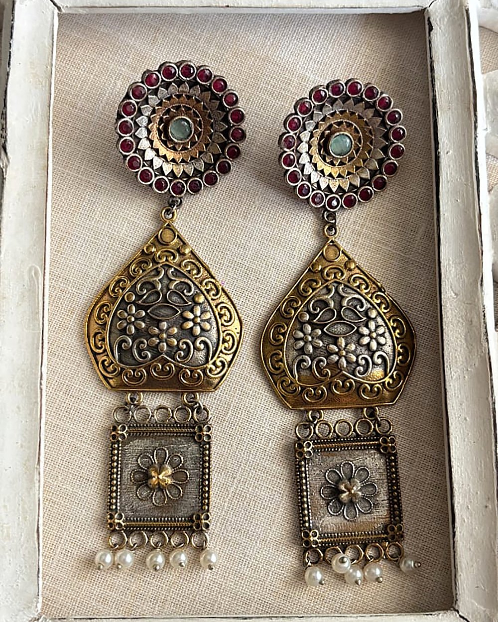 Mehfil Ruby Bloom Earrings